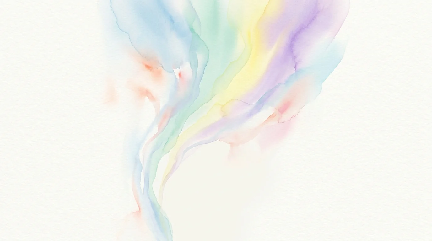 LIFE ART LABの哲学を表す上昇する水彩の光