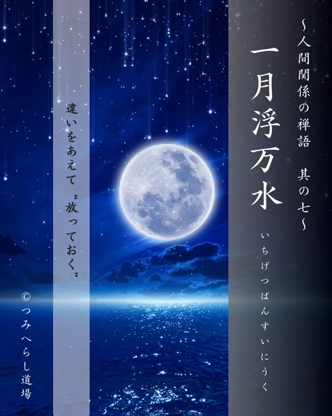禅語「一月浮万水」の扉絵