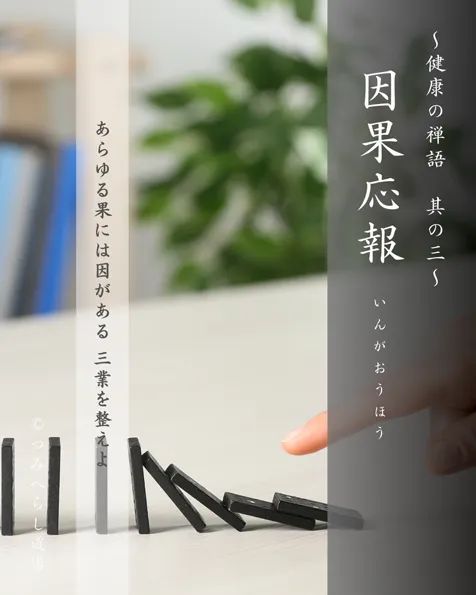 禅語「因果応報」の扉絵