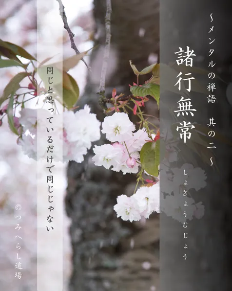 禅語「諸行無常」の扉絵