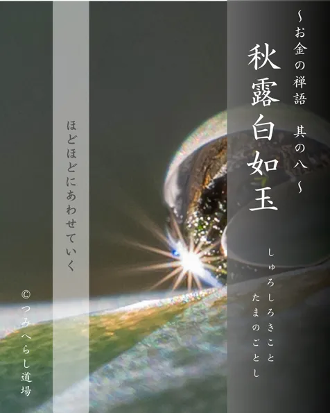禅語「秋露白如玉」の扉絵